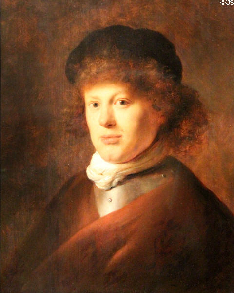 Portrait of Rembrandt van Rijn (c1628) by Jan Lievens at Rijksmuseum. Amsterdam, NL.