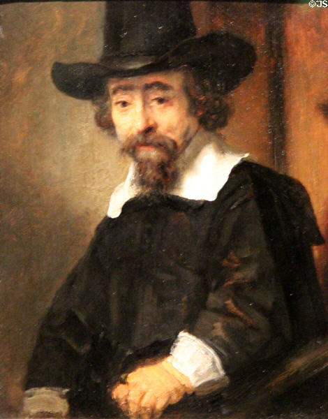Portrait of Ephraim Bueno (c1647) by Rembrandt van Rijn at Rijksmuseum. Amsterdam, NL.