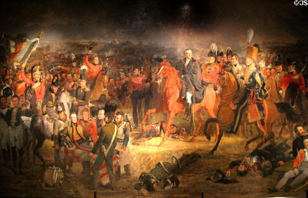 Battle of Waterloo painting (1824) by Jan Willem Pieneman at Rijksmuseum. Amsterdam, NL.