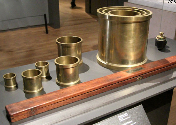 Standard measures (1798-1820) introduced by Napoleon at Rijksmuseum. Amsterdam, NL.
