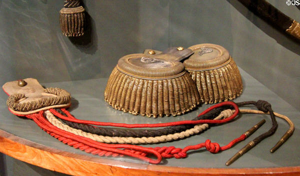 Epaulets used by during the Belgian Revolt of 1830 at Rijksmuseum. Amsterdam, NL.