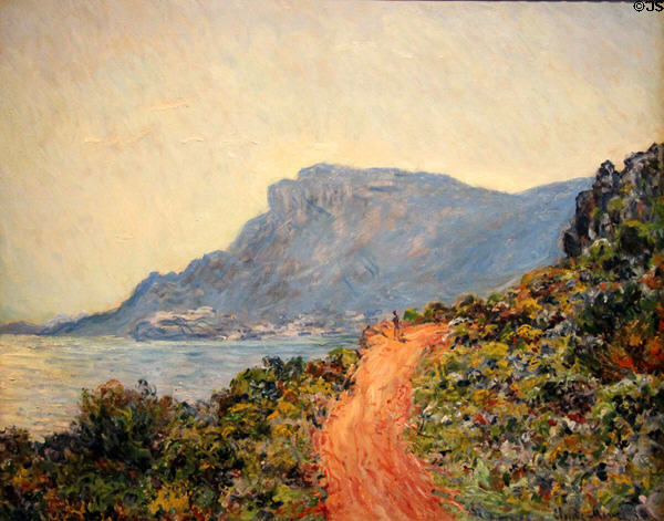Corniche near Monaco painting (1884) by Claude Monet at Rijksmuseum. Amsterdam, NL.