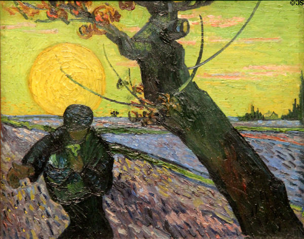 The sower painting (1888) by Vincent van Gogh at Van Gogh Museum. Amsterdam, NL.