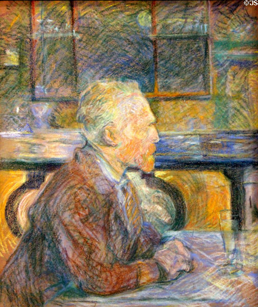 Portrait of Vincent van Gogh (1887) by Henri de Toulouse-Lautrec at Van Gogh Museum. Amsterdam, NL.
