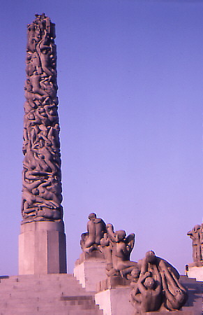 The Monolith & other sculpture by Vigeland in the Frognerpark in Oslo. Norway.