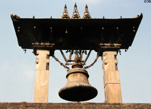 Temple bell at Krishna Mandir (temple) in Patan (Lalitpur), Katmandu. Nepal.