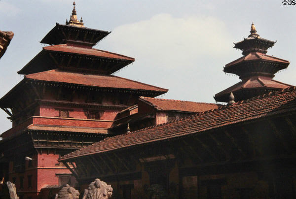 Palace & Teleju Temple in Durbar Square, Patan (Lalitpur), Katmandu. Nepal.