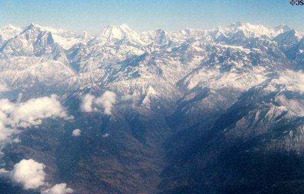 Himalayas seen from air. Nepal.