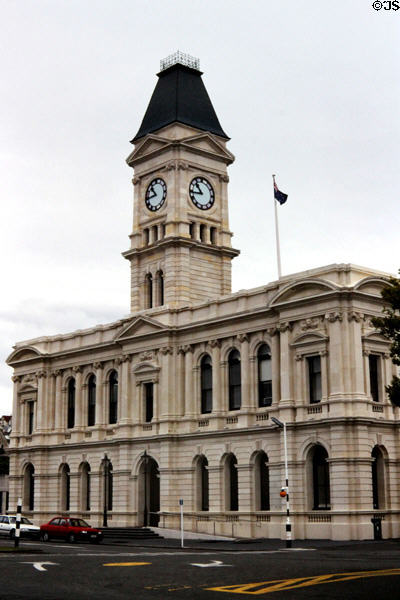 Clock tower in Oamaru, once a wealthy wool town. New Zealand.