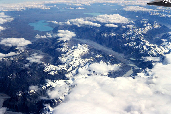 Aerial view of Mount Cook. New Zealand.