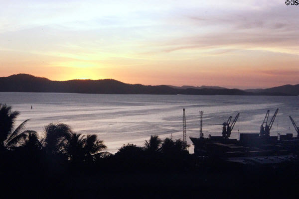 Sunset over Port Moresby. Papua New Guinea.