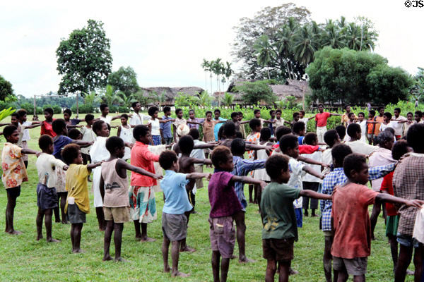 School children at Bien. Papua New Guinea.