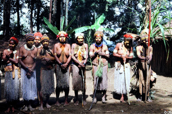 Women of Chimbu village. Papua New Guinea.