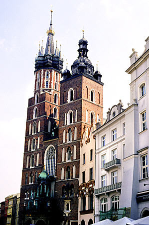 Church of St Mary on Market Square in Krakow. Poland.