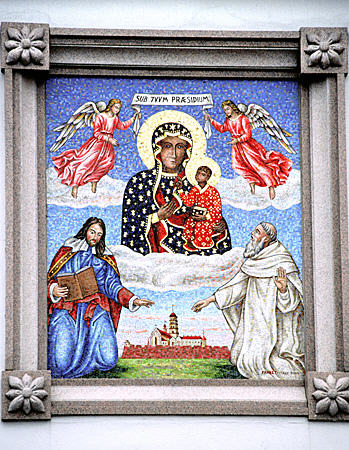 Mosaic depicting Virgin Mary in Jasna Gora, Czestochowa. Poland.