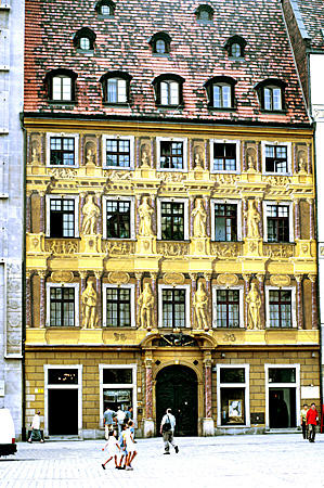 House of the Seven Electors (1672) in Market Square, Wroclaw. Poland.