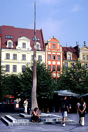 Solny Square off SW corner of Market Square in Wroclaw. Poland.