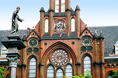 Roof-line details of Seminarium in Wroclaw. Poland.