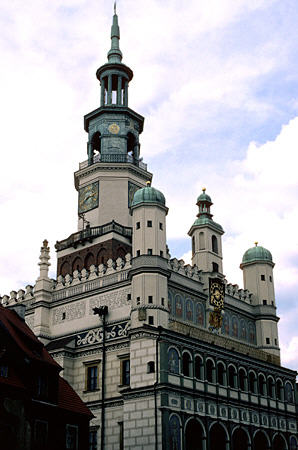 City Hall on Stary Rynek Square, a Renaissance building (c 1555) with a 1784 tower in Poznan. Poland.