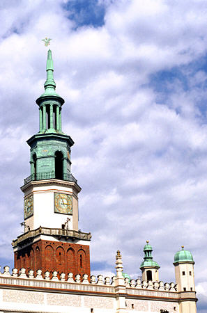 City Hall clock tower, Poznan. Poland.