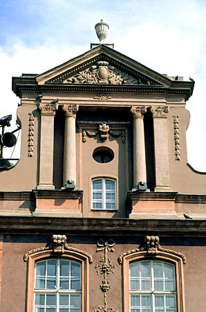 Neoclassical facade in Poznan. Poland.