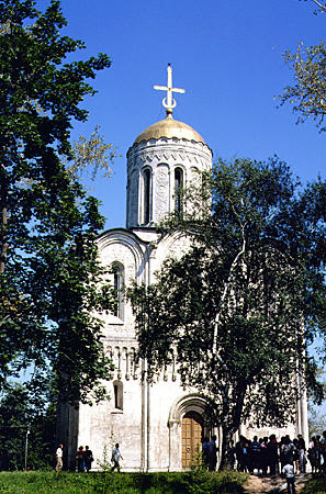 Dmitrievsky Cathedral (1197) in Vladimir. Russia.
