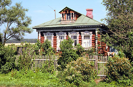 Log house along road to Vladimir. Russia.
