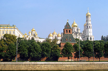 Kremlin in Moscow seen from river. Russia.