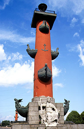 Rostral Column in St Petersburg. Russia.