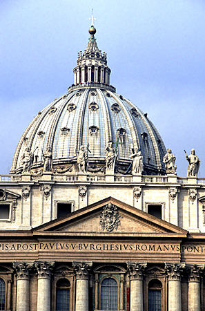 St. Peter's dome in Vatican City.