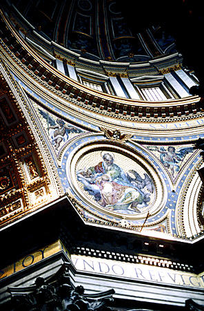 St Peter's dome interior, Vatican City.