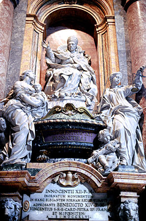 Monument to Pope Imocent XII in St Peter's Church, Vatican City.