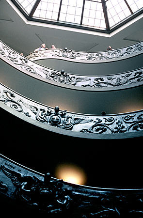 Spiral ramp of Vatican Museum. Vatican City.