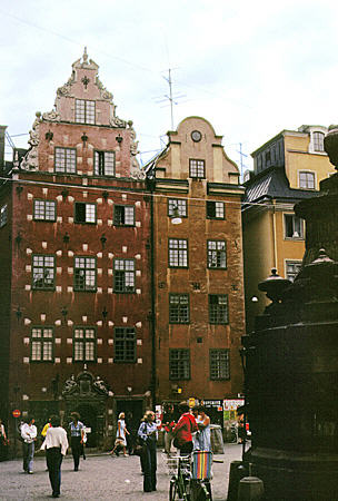 Old town buildings in Stockholm. Sweden.