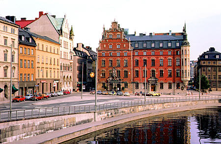 Typical buildings in Stockholm. Sweden.
