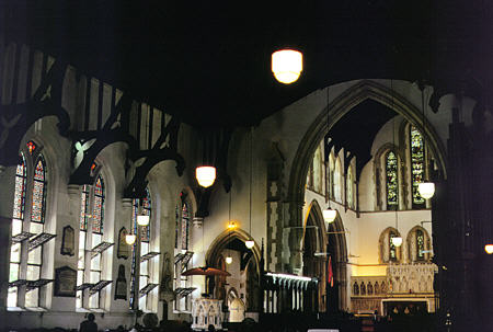 Holy Trinity Cathedral's interior in Port of Spain. Trinidad and Tobago.