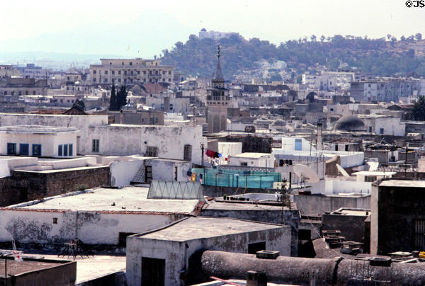 Overview of Tunis Medina. Tunis, Tunisia.
