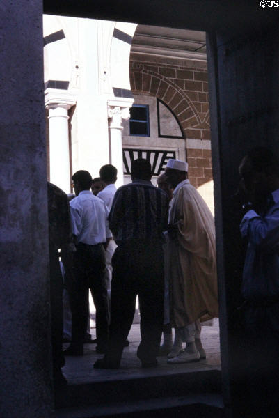 Worshippers at Mosque of Hammouda Pacha. Tunis, Tunisia.