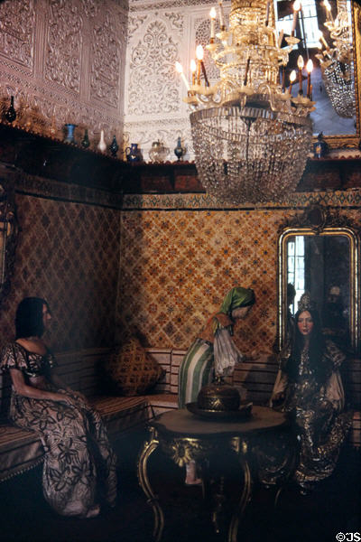 Traditional room at Dar Ben Abdallah museum. Tunis, Tunisia.