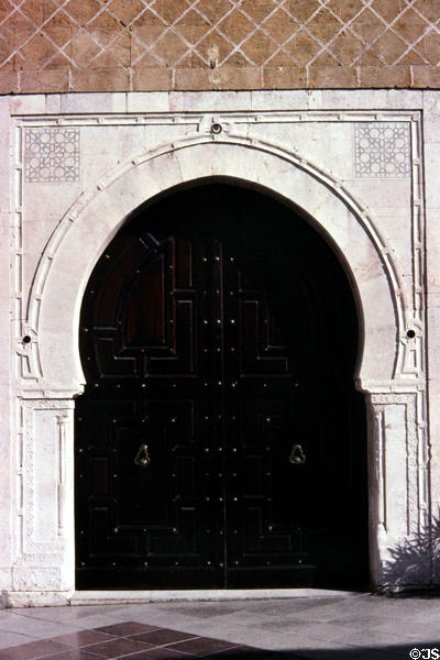 Door to Presidential Palace in Medina. Tunis, Tunisia.