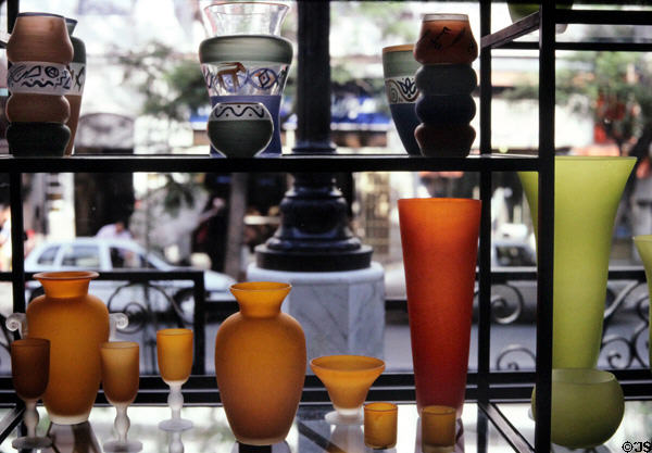 Shop with art glass. Tunis, Tunisia.