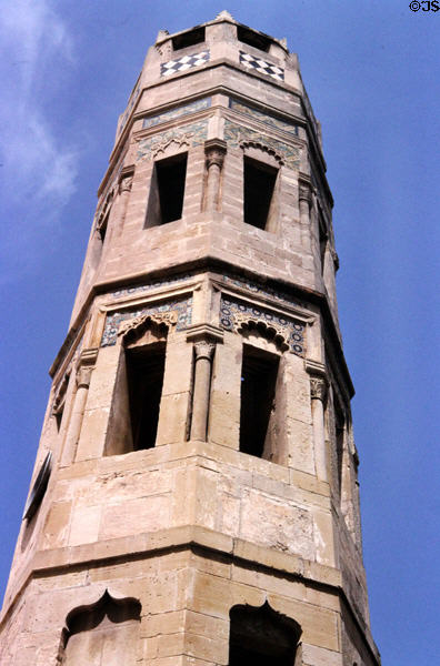 Zaouia Zakkar octagonal stone minaret (17thC) on rue el Aghalba. Sousse, Tunisia.
