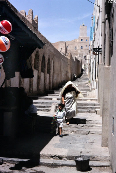 Street is stairway in Medina. Sousse, Tunisia.