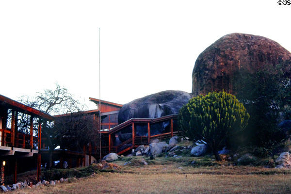The grounds and buildings of the Seronera Wildlife Lodge in Serengeti National Park. Tanzania.