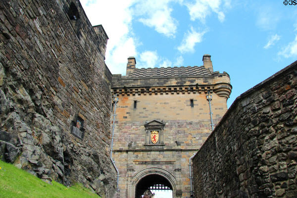 Portcullis Gate (1574-7) of Edinburgh Castle. Edinburgh, Scotland.