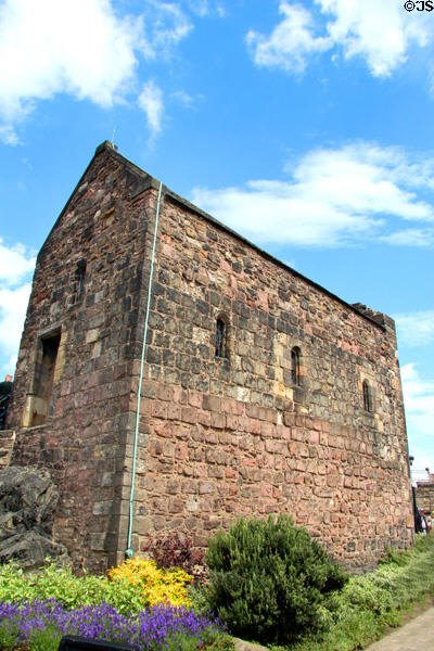 St Margaret's Chapel (c1130) on grounds of Edinburgh Castle. Edinburgh, Scotland.