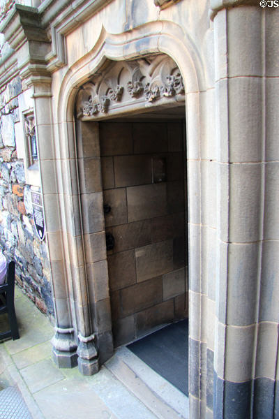 Entrance of Great Hall (1503-13) at Edinburgh Castle. Edinburgh, Scotland.
