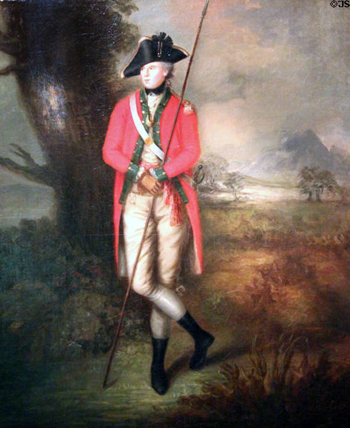 Officer of South Fencible Regiment painting (c1780) at National War Museum of Scotland. Edinburgh, Scotland.