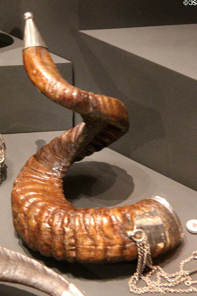 Horn snuff mull (1814) at National War Museum of Scotland. Edinburgh, Scotland.