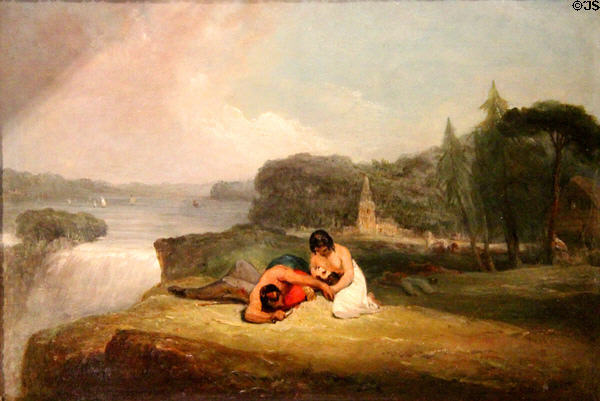 Captain John Wilson would at Battle of Chippawa at Niagara in 1814 painting at Royal Scots Museum. Edinburgh, Scotland.